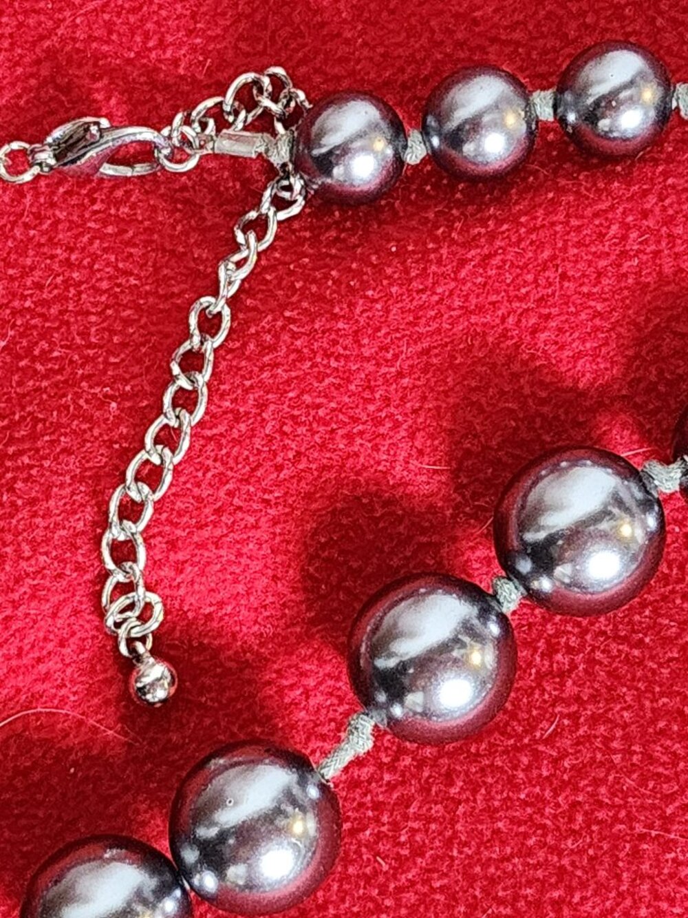 Chico's Extra Long 66" Flapper Gray Silver Graduated Bead Unisex Knot Necklace - Picture 16 of 16